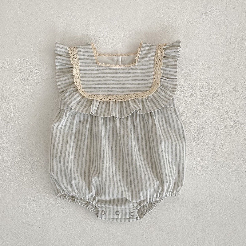 REVE - Linen One-piece Frill Bodysuit