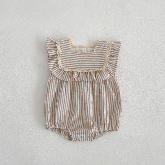 REVE - Linen One-piece Frill Bodysuit