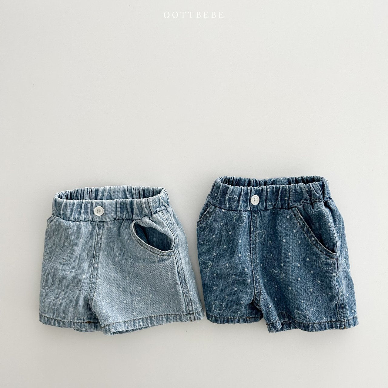 OOTTBEBE Bear Bear Denim Shorts