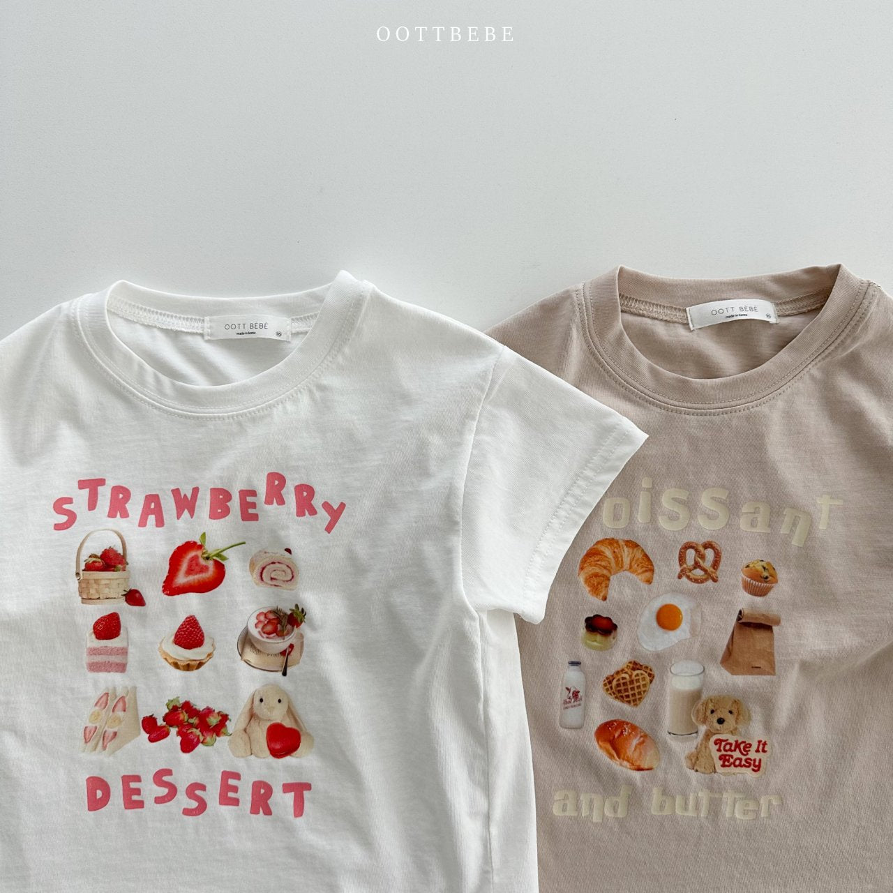 OOTTBEBE Strawberry Croissant Tee