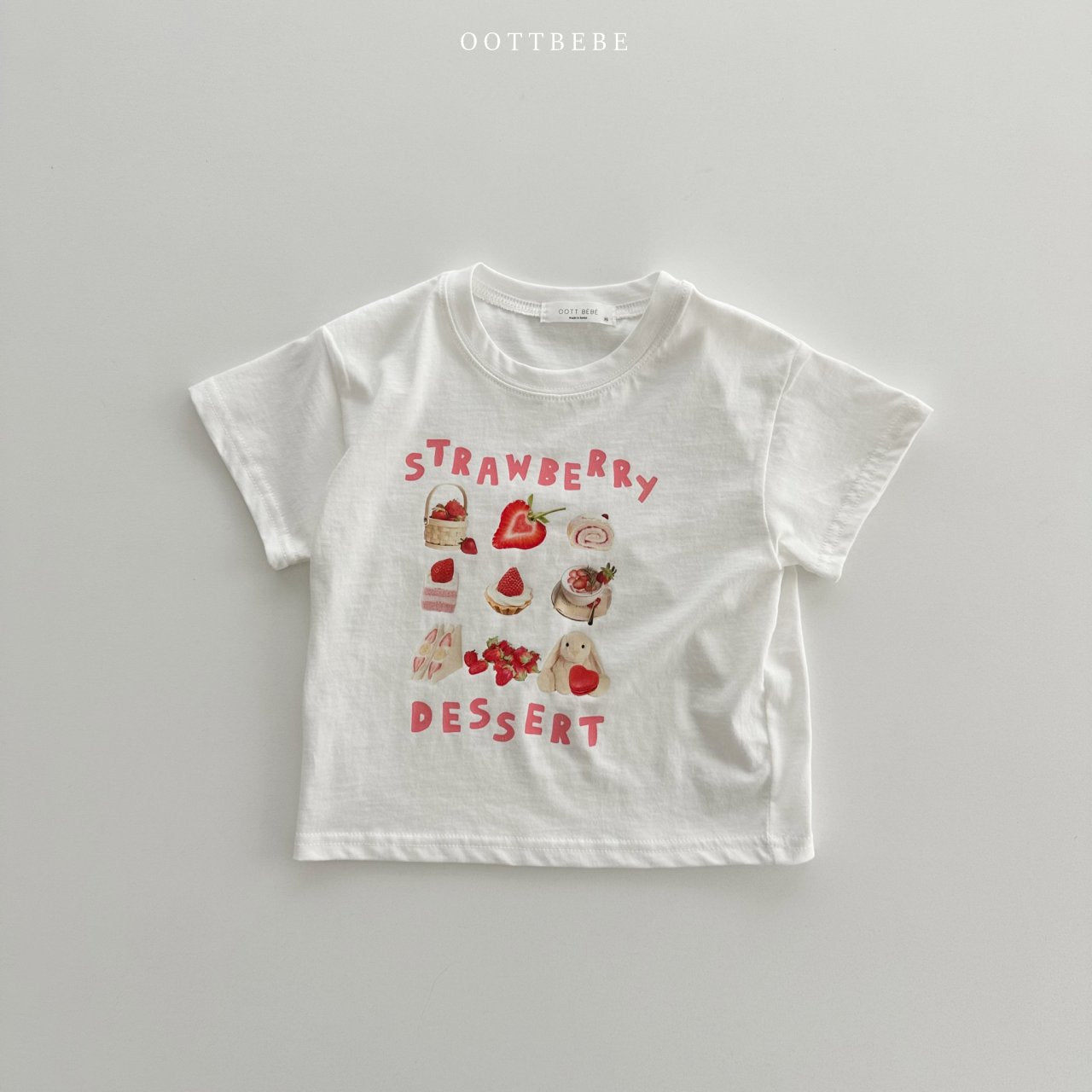 OOTTBEBE Strawberry Croissant Tee