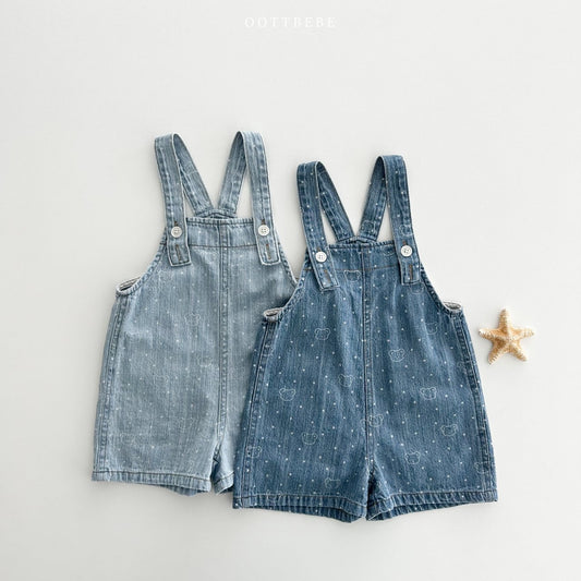 OOTTBEBE Bear Bear Denim Overalls