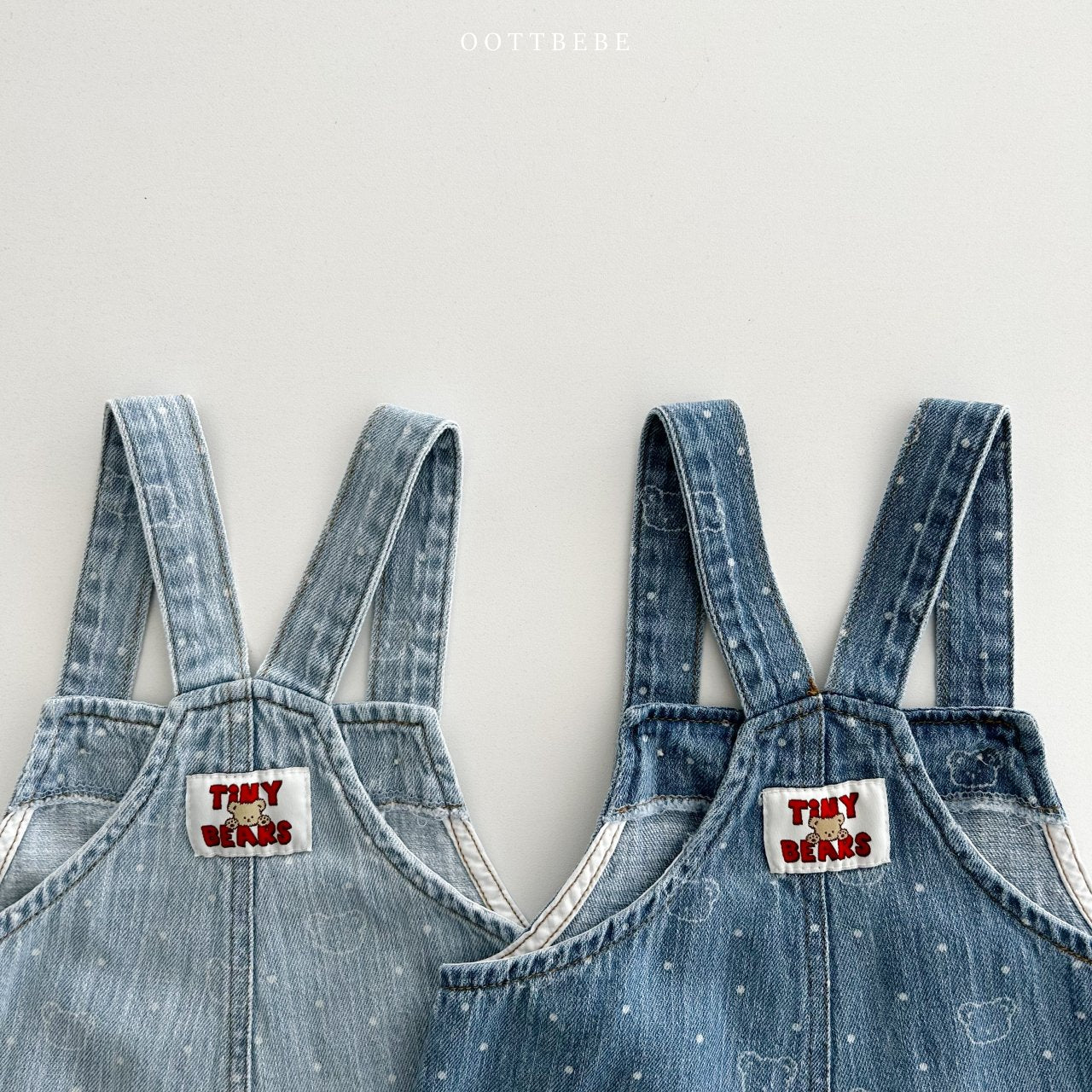 OOTTBEBE Bear Bear Denim Overalls