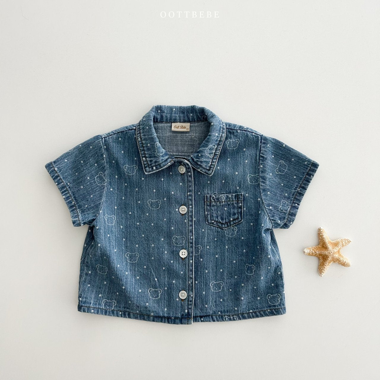 OOTTBEBE  Bear Bear Denim Shirt