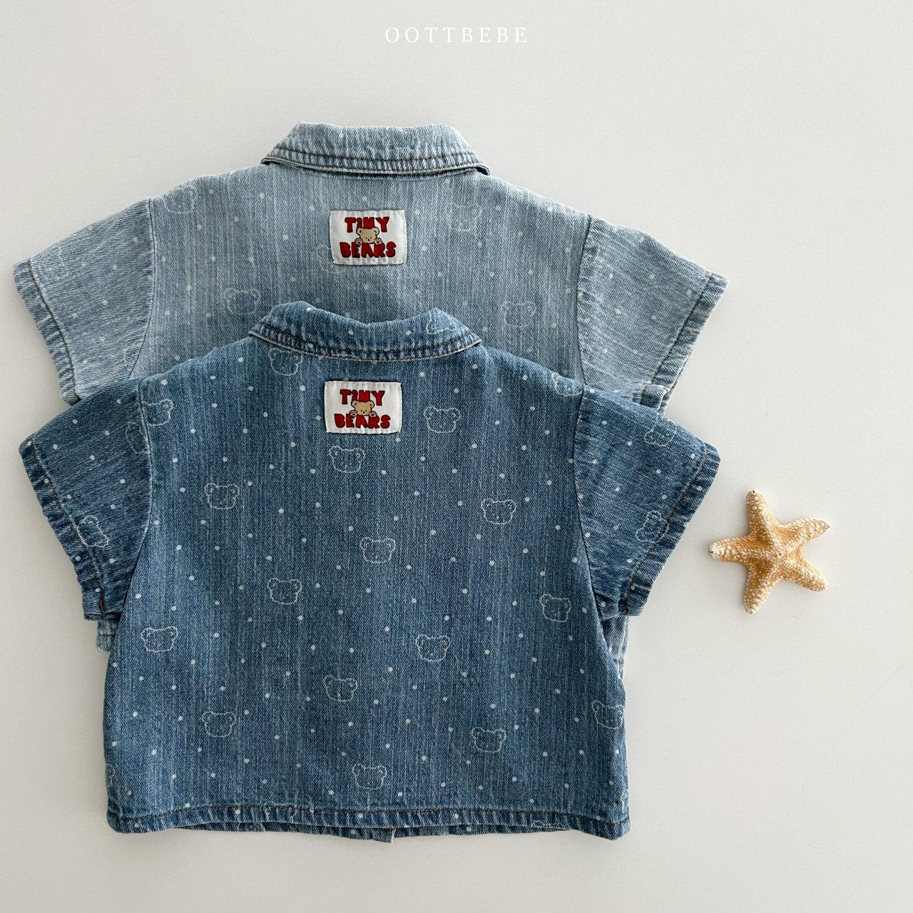 OOTTBEBE  Bear Bear Denim Shirt