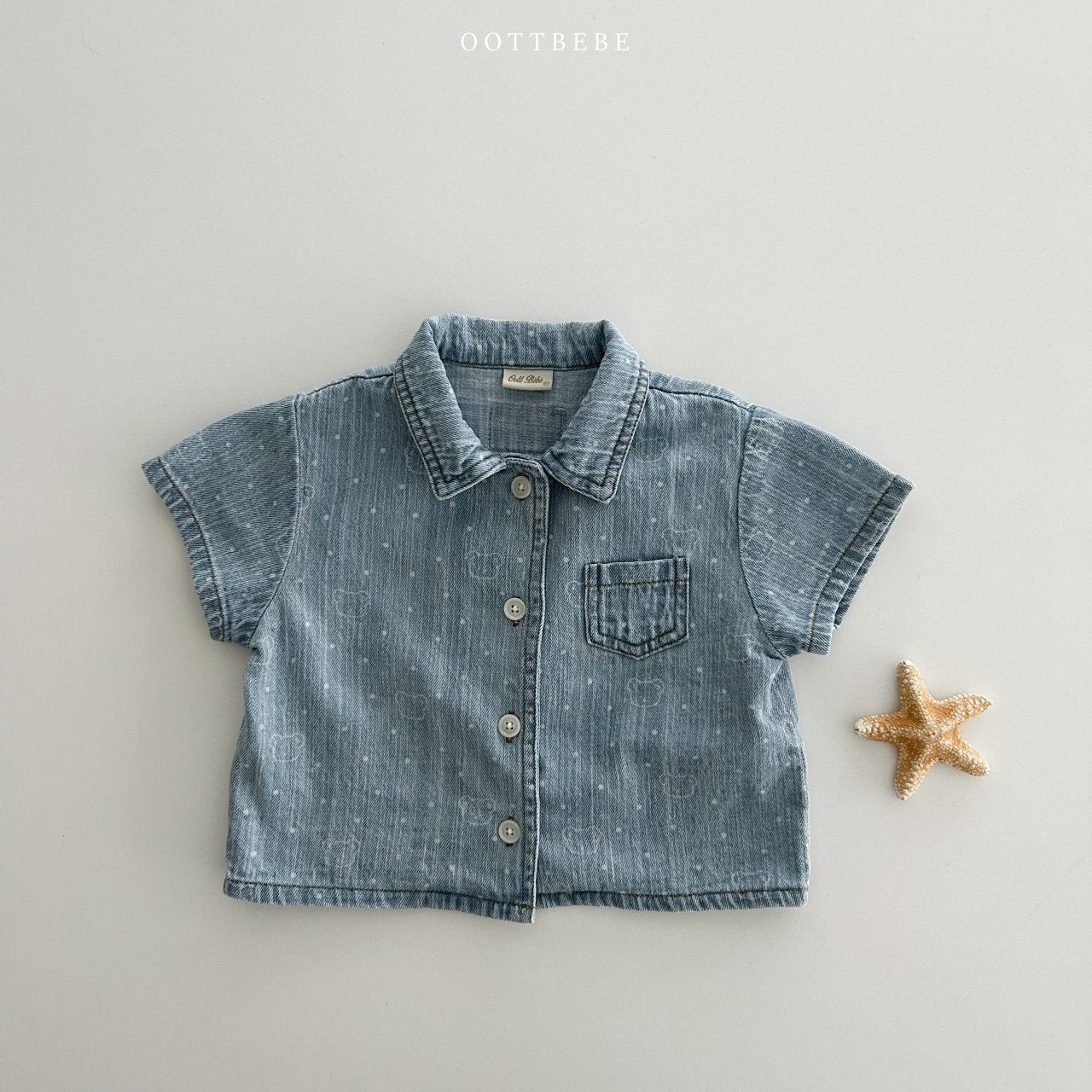 OOTTBEBE  Bear Bear Denim Shirt