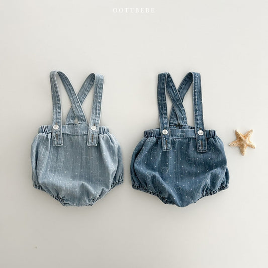 OOTTBEBE Bear Bear Dungarees