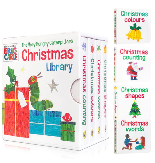 The Very Hungry's Caterpillar - Christmas Library 幼兒啟蒙手掌書 4冊