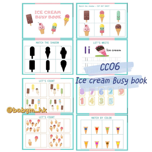 CC06 Ice Cream Busy Book